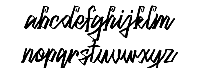 Blacky Sambat Regular Font LOWERCASE