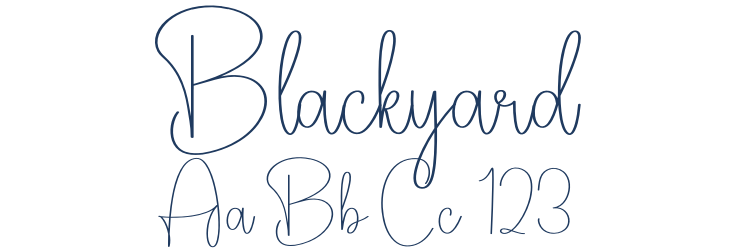 Blackyard Font Preview