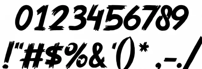 Blackza Font OTHER CHARS