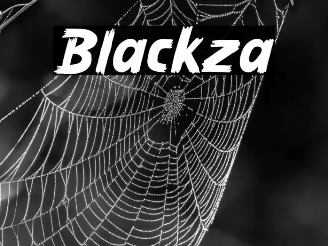Blackza Font examples