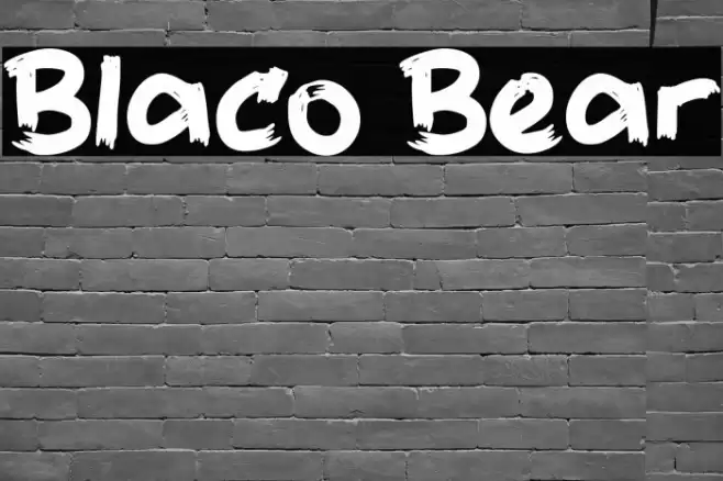Blaco Bear Font examples