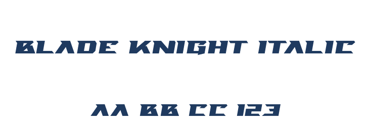Blade Knight Italic Font Preview