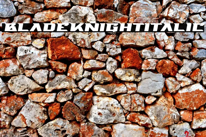 Blade Knight Italic Example 1