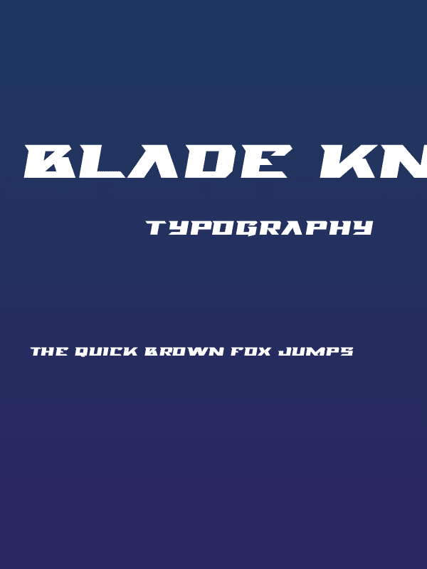Blade Knight Italic Poster
