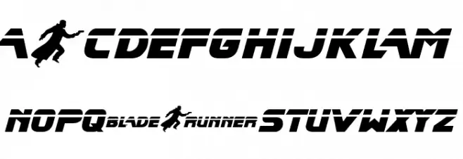 Blade Runner Movie Font 2 Font Litere mari
