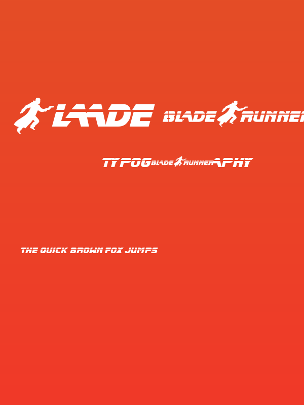 Blade Runner Movie Font 2 Poster