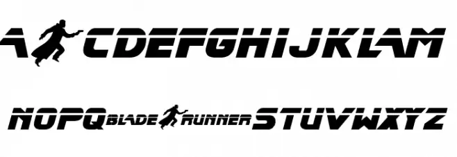 Blade Runner Movie Font Fuentes MAYÚSCULAS