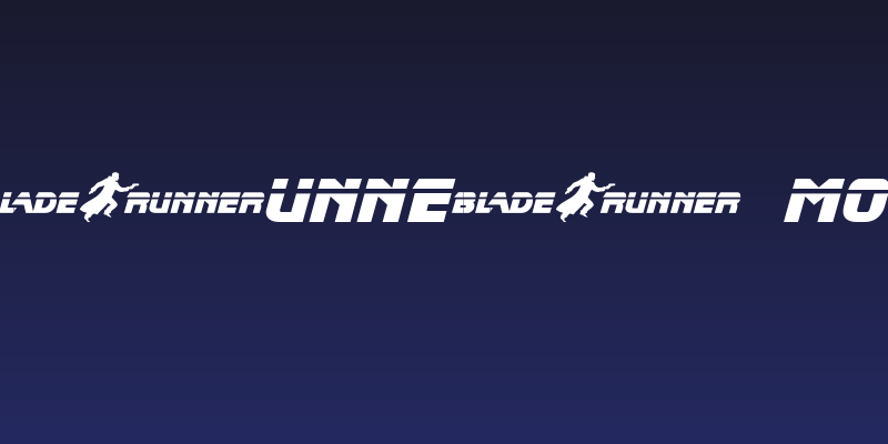 Blade Runner Movie Font Social Header