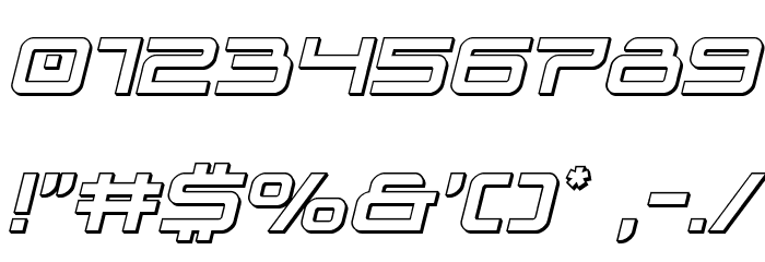 Blade Singer 3D Italic Font OTHER CHARS