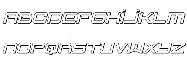 Blade Singer 3D Italic Fonte MAIÚSCULAS