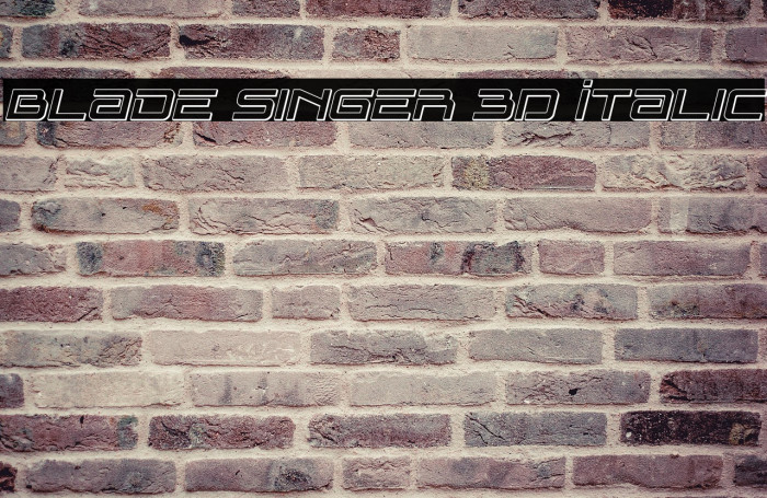 Blade Singer 3D Italic Example 3