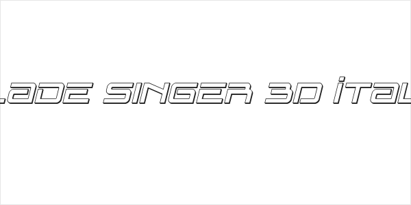Blade Singer 3D Italic Logo