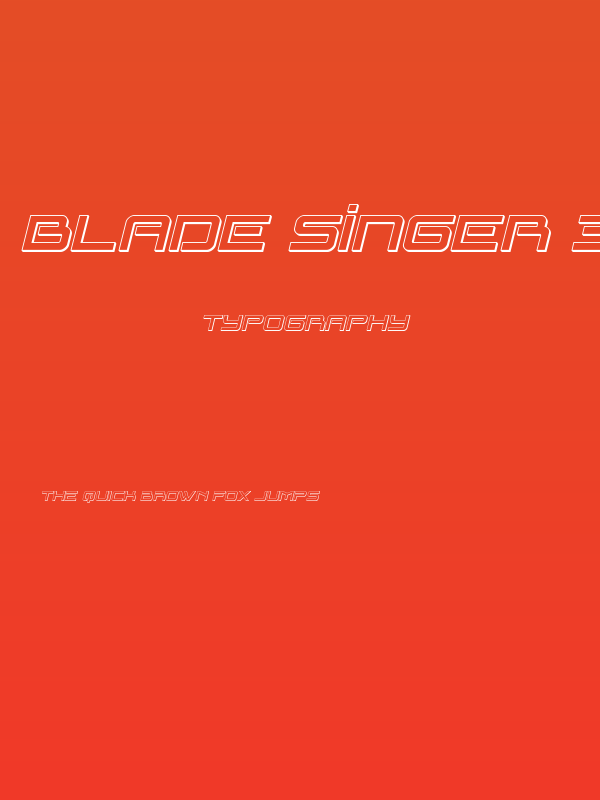 Blade Singer 3D Italic Poster