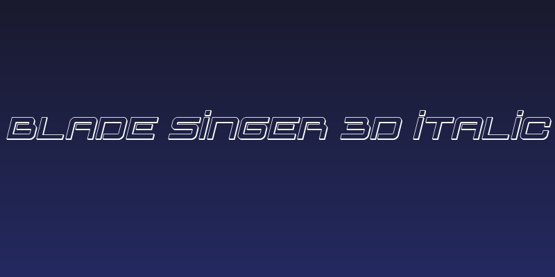 Blade Singer 3D Italic Social Header