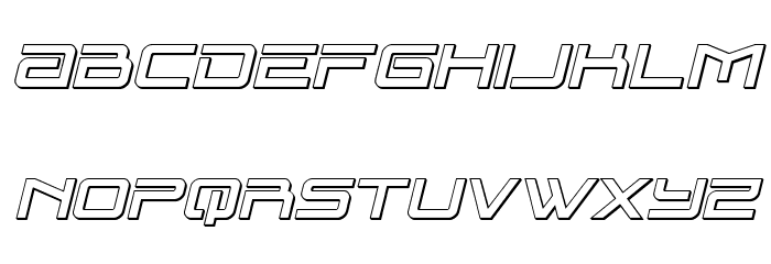 Blade Singer 3D Italic Font LOWERCASE