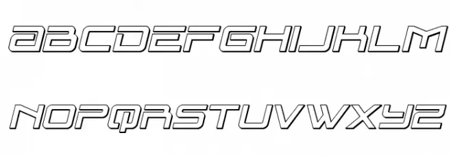 Blade Singer 3D Italic Caratteri MINUSCOLO