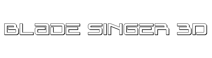 Blade Singer 3D  フリーフォントのダウンロード