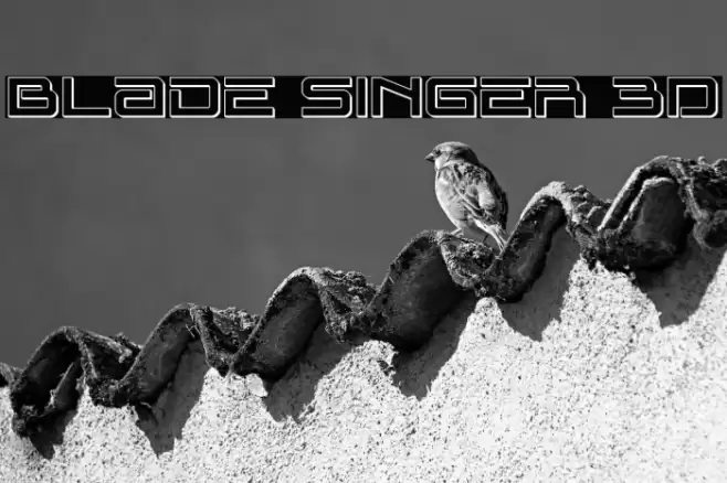 Blade Singer 3D Font examples