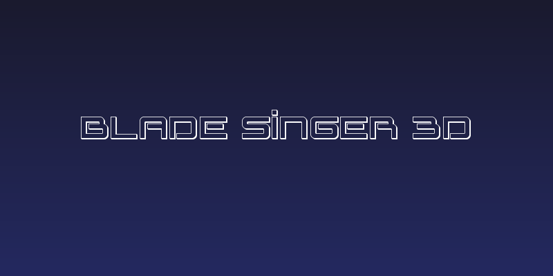 Blade Singer 3D Social Header