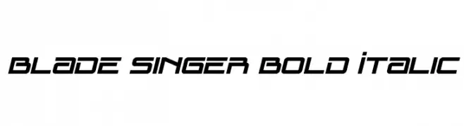 Blade Singer Bold Italic  تنزيل الخطوط