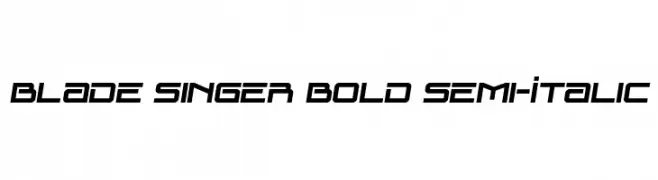 Blade Singer Bold Semi-Italic  تنزيل الخطوط
