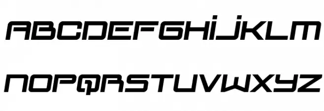 Blade Singer Bold Semi-Italic Caratteri MAIUSCOLE