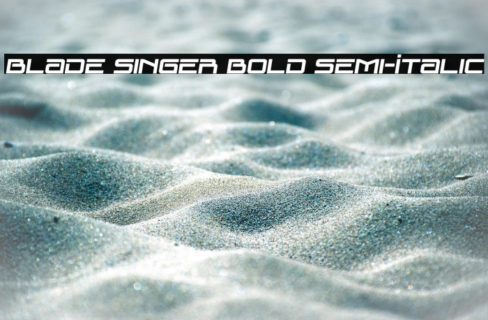 Blade Singer Bold Semi-Italic Example 1