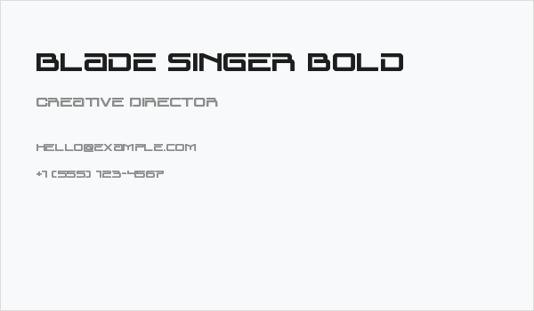 Blade Singer Bold Business Card