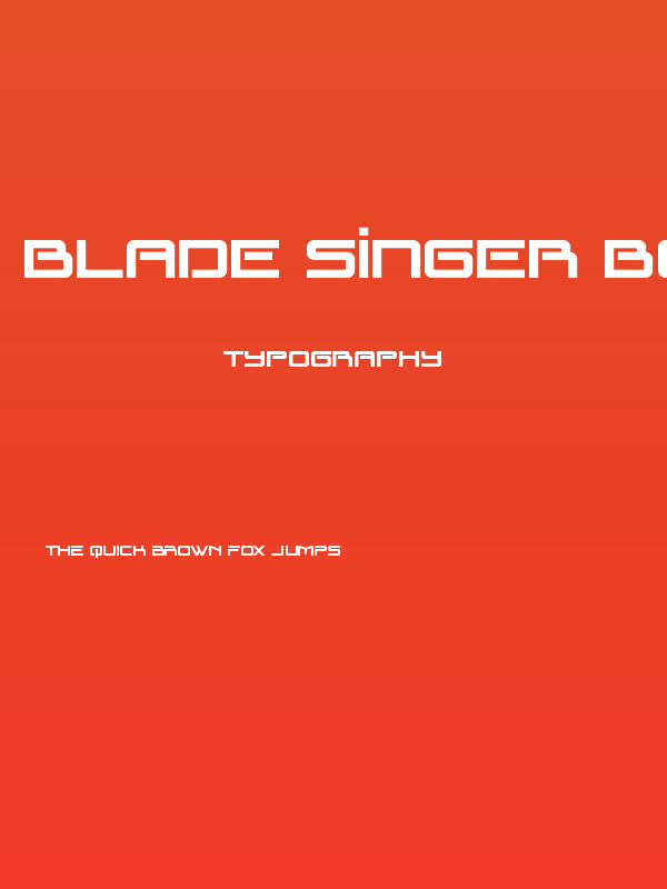 Blade Singer Bold Poster