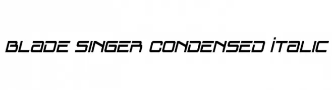 Blade Singer Condensed Italic  Descarca Fonturi Gratis