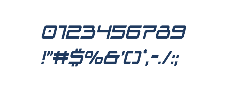 Blade Singer Condensed Italic Other Characters