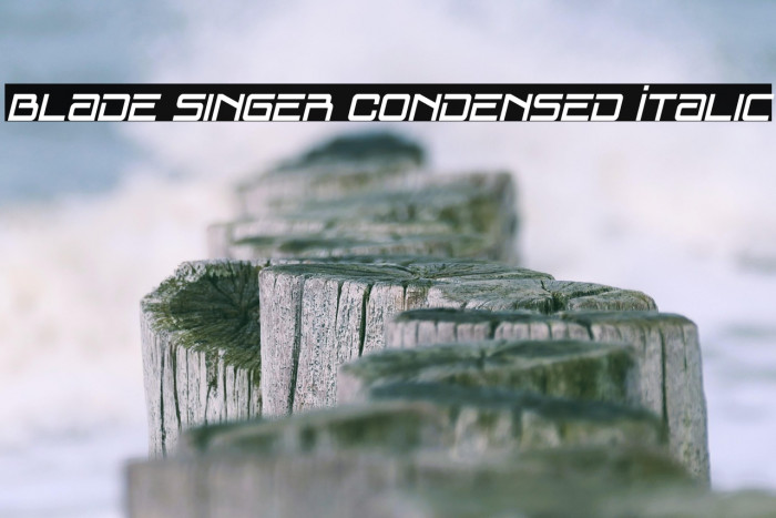 Blade Singer Condensed Italic Example 2