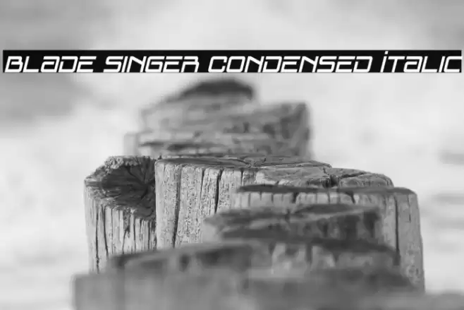 Blade Singer Condensed Italic Font examples