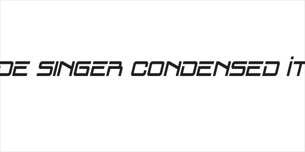Blade Singer Condensed Italic Logo