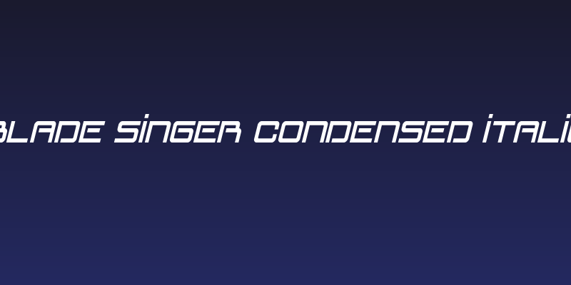 Blade Singer Condensed Italic Social Header