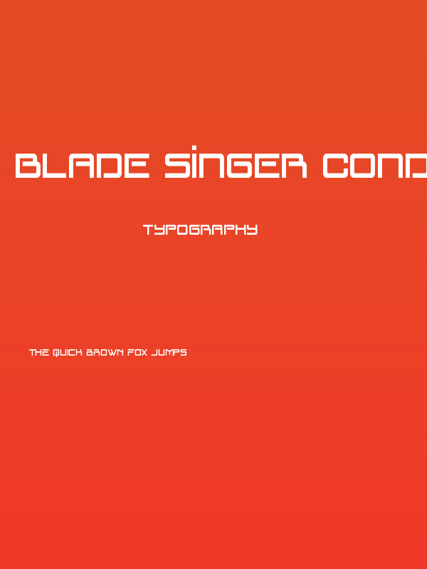 Blade Singer Condensed Poster