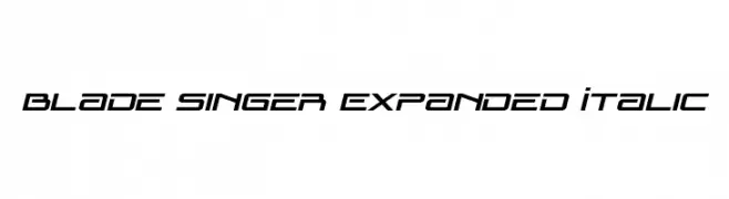 Blade Singer Expanded Italic  Frei Schriftart Herunterladen