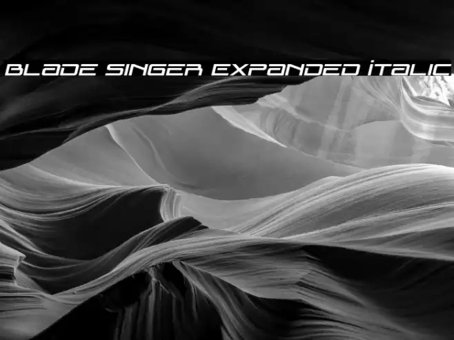 Blade Singer Expanded Italic Font examples