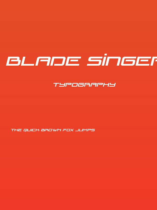 Blade Singer Expanded Italic Poster