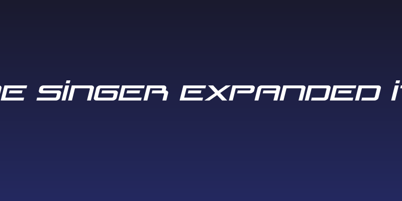 Blade Singer Expanded Italic Social Header