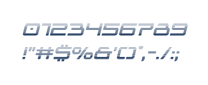 Blade Singer Gradient Italic Other Characters
