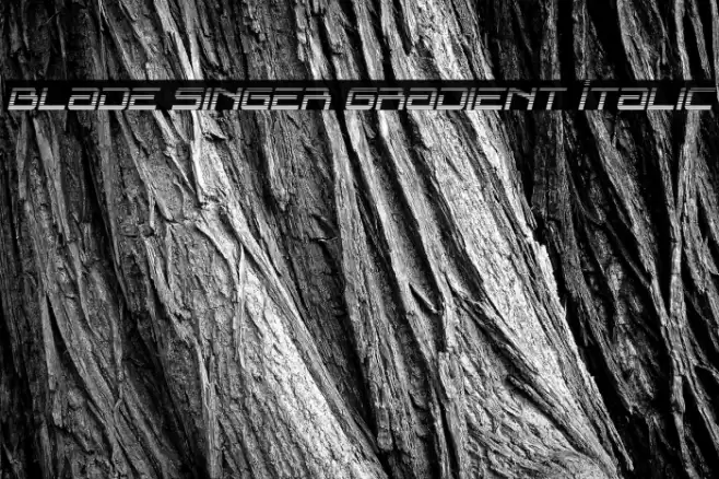 Blade Singer Gradient Italic Font examples