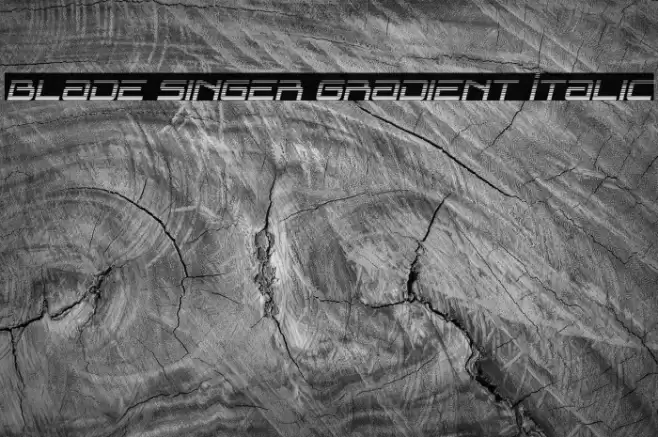 Blade Singer Gradient Italic Font examples