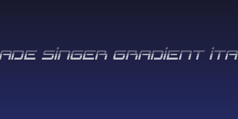 Blade Singer Gradient Italic Social Header
