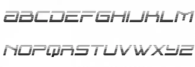 Blade Singer Gradient Italic Caratteri MINUSCOLO