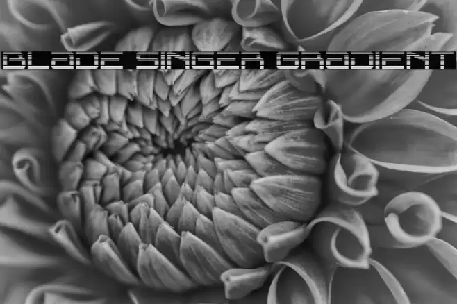 Blade Singer Gradient Font examples