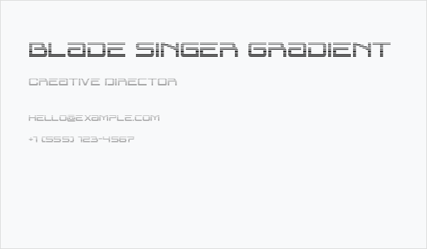 Blade Singer Gradient Business Card