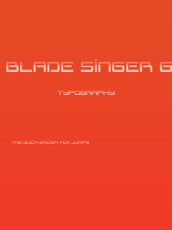 Blade Singer Gradient Poster