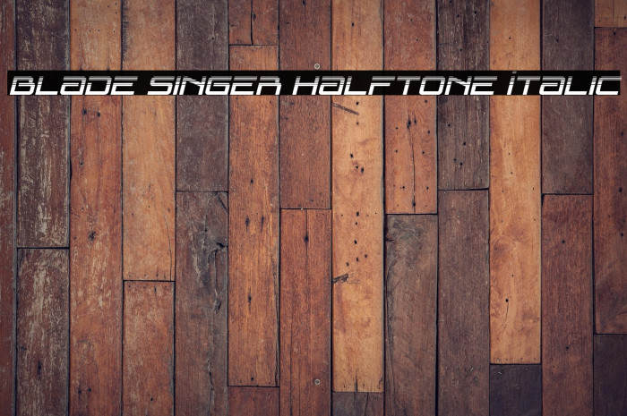 Blade Singer Halftone Italic Example 2