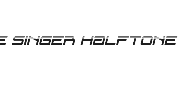 Blade Singer Halftone Italic Logo